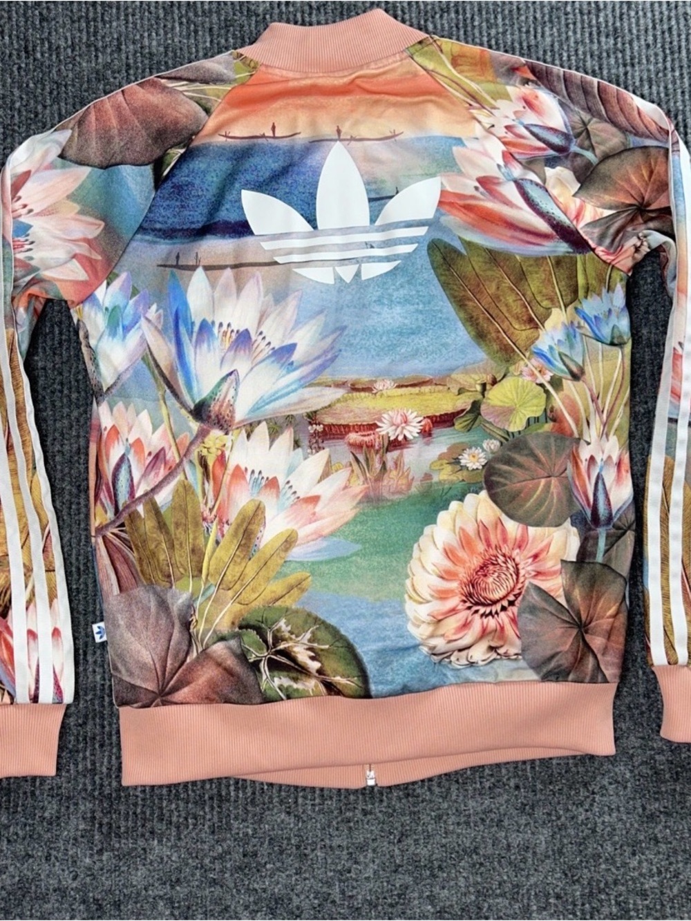 RARE SAMPLE Adidas Originals Farm Rio Curso D'Agua Floral Zip Up Track Jacket S - Picture 10 of 16